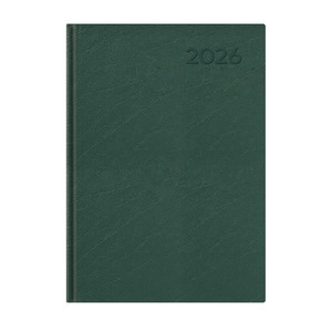 Agenda B5 heti Top Timer Economic zöld borítóval, fehér lap 2026.év