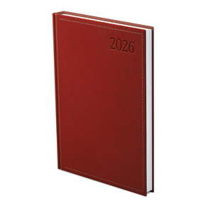 Agenda A4 heti bordó borítóval, fehér lap,  2026.év