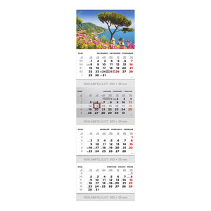 Speditőr naptár Top Timer Tájak, 4 tömb / 4 hónap, 320x1065mm,  2026.év