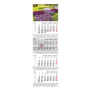 Speditőr naptár Top Timer, Kert fejjel, 4 tömb / 4 hónap, 320x1065mm  2026.év