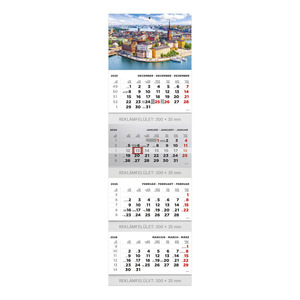 Speditőr naptár Top Timer Város fejjel,  4tömb / 4hónap, 320x1065mm,  2026.év