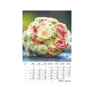Képes falinaptár Top Timer Virágcsokrok 220x330mm 2026.év