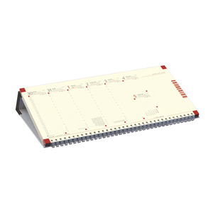 Top Timer Classic C050 Asztali naptár chamois tömbös, fekvő, fekete műbőrbevont karton hátlappal, félórás beosztás, 325x155mm 2026.év