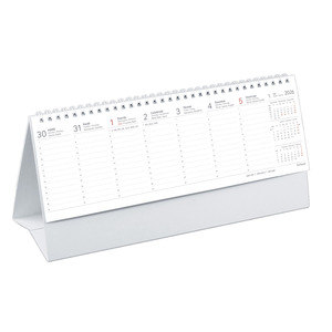 Asztali naptár Top Timer T065 fehér tömbös, álló karton hátlappal, 290x100mm,  2026.év