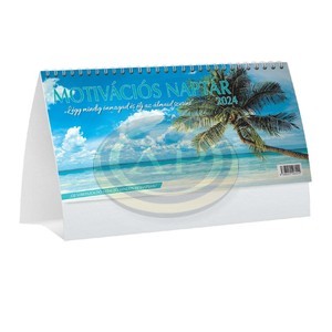Asztali napt&aacute;r Top Timer Motiv&aacute;ci&oacute;s &aacute;ll&oacute; karton h&aacute;tlappal, 295x183mm 2027.&eacute;v
