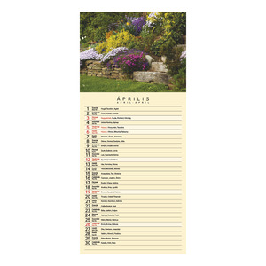 Top Timer falinaptár, Gardens,  2026.év