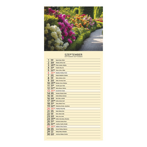 Top Timer falinaptár, Gardens,  2026.év