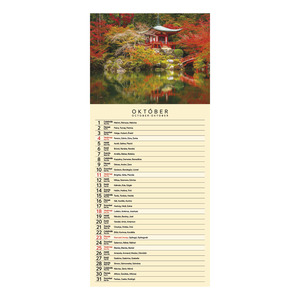 Top Timer falinaptár, Gardens,  2026.év