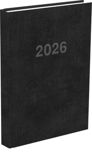 Határidőnapló,Agenda B5 heti beosztású naptár, fekete borítóval 165x235 mm, 144 oldal, 2026.év