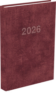 Határidőnapló,Agenda B5 heti beosztású naptár, bordó borítóval, 165x235 mm, 144 oldal, 2026.év