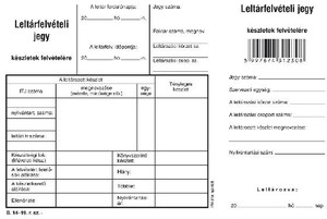 Leltárfelvelvételi jegy készletek felvételére 100 lapos tömb A/5 fekvő