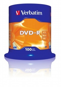 Verbatim DVD-R 16x, 100db/henger (AZO)