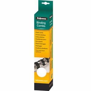 Fellowes 10 mm műanyag spirál, 41-55 lapig, fehér 25db/CSM