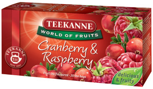 Tea Teekanne Cranberry & Raspberry (vörös áfonya-málna), 20x2,25g