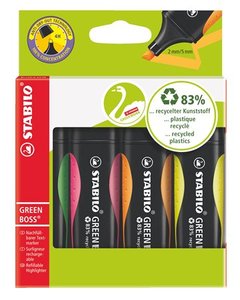 Szövegkiemelő Stabilo Green Boss 4db-os készlet