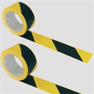 Jelzőszalag, 200 méter, 7 cm széles, sárga -fekete