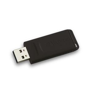 Pendrive, 32GB, USB 2.0, 10/4MB/sec, VERBATIM PinStripe, fekete